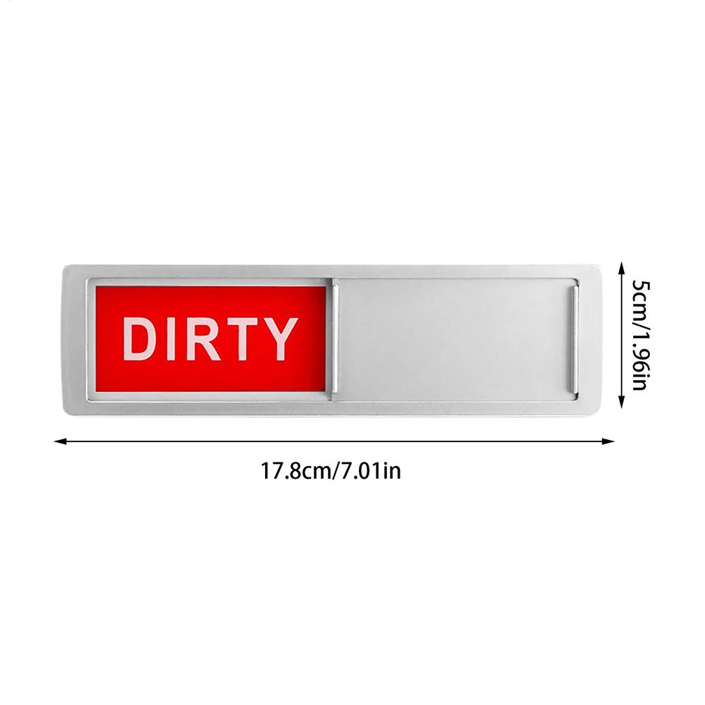 

Dishwasher Magnet Clean Dirty Sign Adhesive Sticker for All Surfaces Strong Magnet Sign for Kitchen Dish Washer Refrigerator серебряный