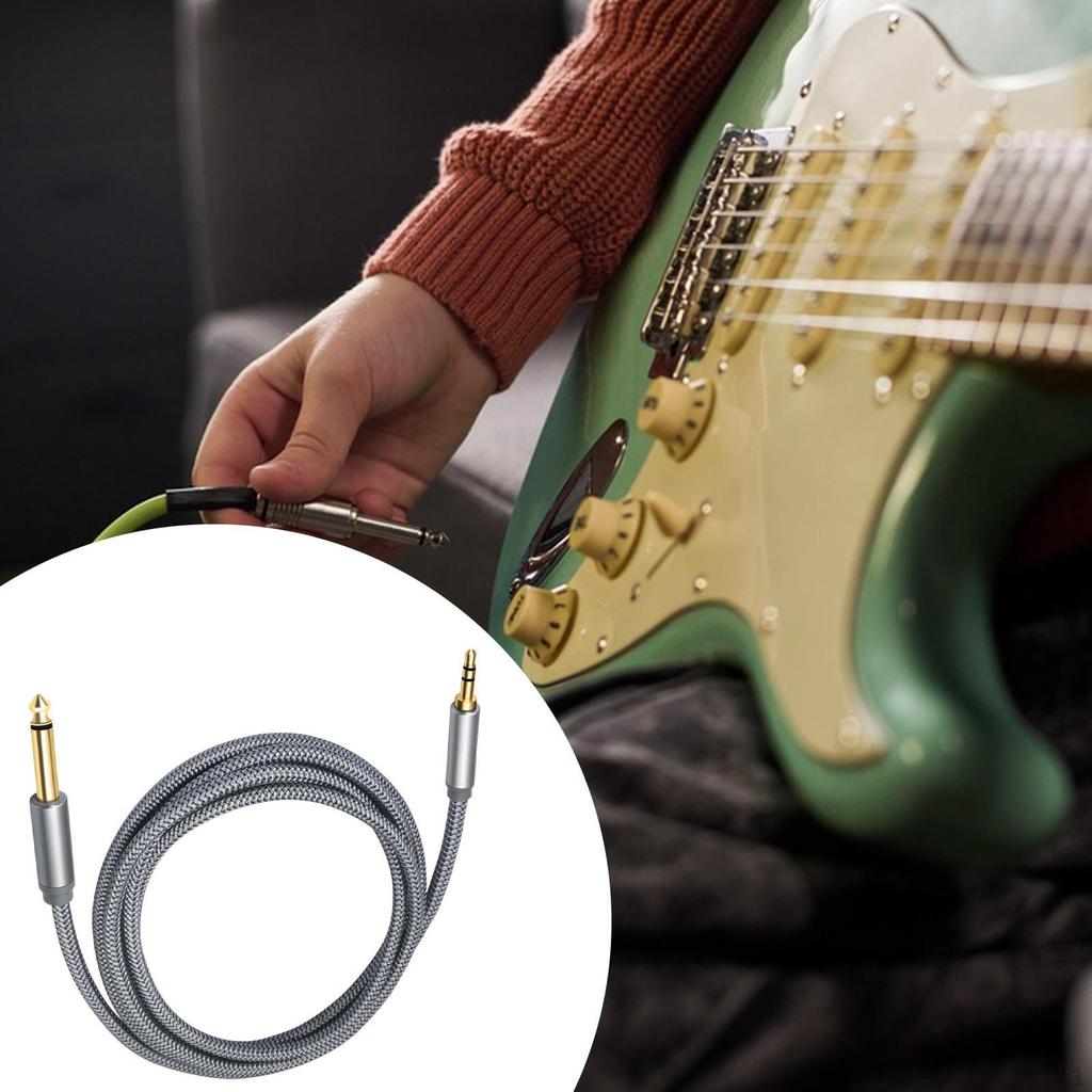 6.35 Mm To 3.5 Guitar Audio Cable, Versatile AUX (stereo) for Stage, Mixing Consoles And Home