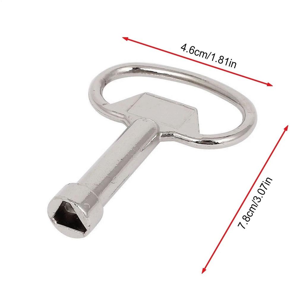 

Electrical Cabinet Key Metal Triangle Wrench Gas Water Meter Panel Lock Key for Valve Spigots Cupboard Security Box HVAC Unit