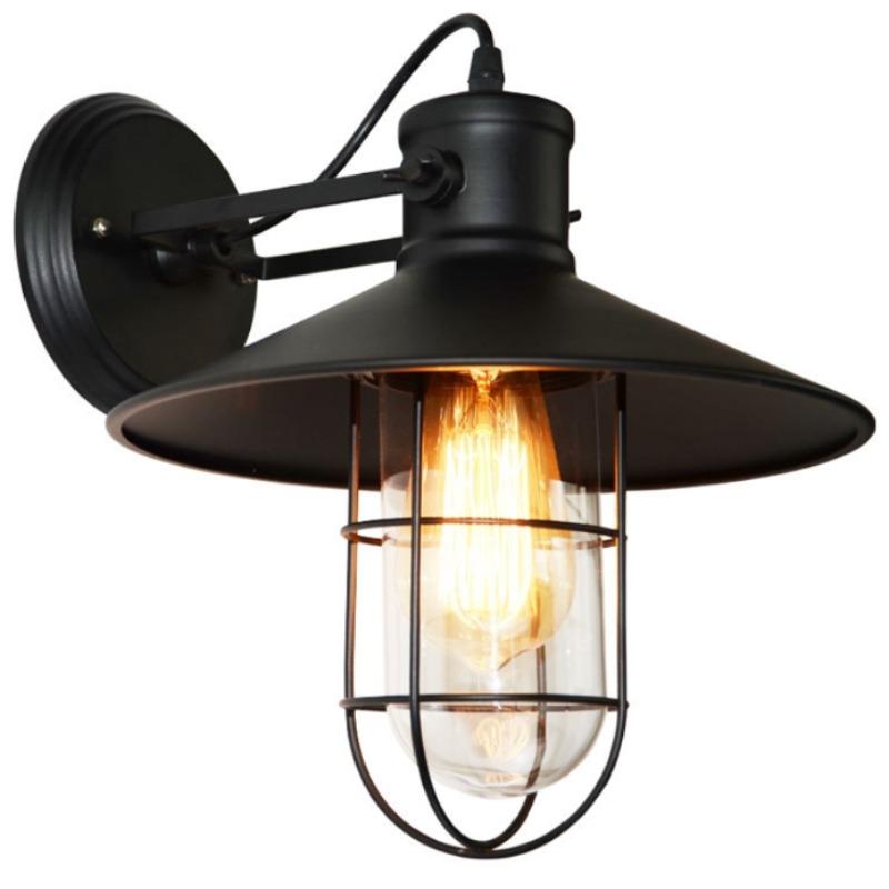 

Американский лофт ретро настенный светильник светодиодный люстра в индустриальном стиле для кофейни бара ресторана декоративный светильник настенный светильник из железа NO BULB чёрный