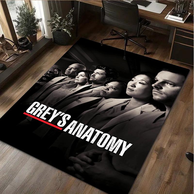 1Pc Grey's Anatomy Print Rug - Home Decoration Carpet For Living Room Bedroom Flooring Computer Chair Area Rug