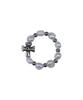 Darklight Pearl & Chrome Cross Ring