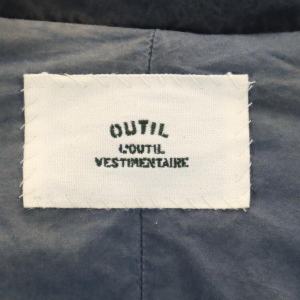 OUTIL made in Japan Stainless collar coat 4 Navy system Waist belt Men's Used