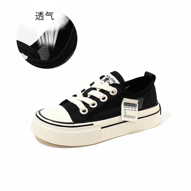 

Casual little white shoes women s 2025 summer new mesh breathable women s shoes flat baseplate shoes women s platform versatile shoes children 35 чёрный