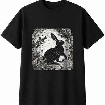 Botanical Rex Rabbit Cute Mens Womens T-Shirt Unisex Novelty Gift Tee Funny