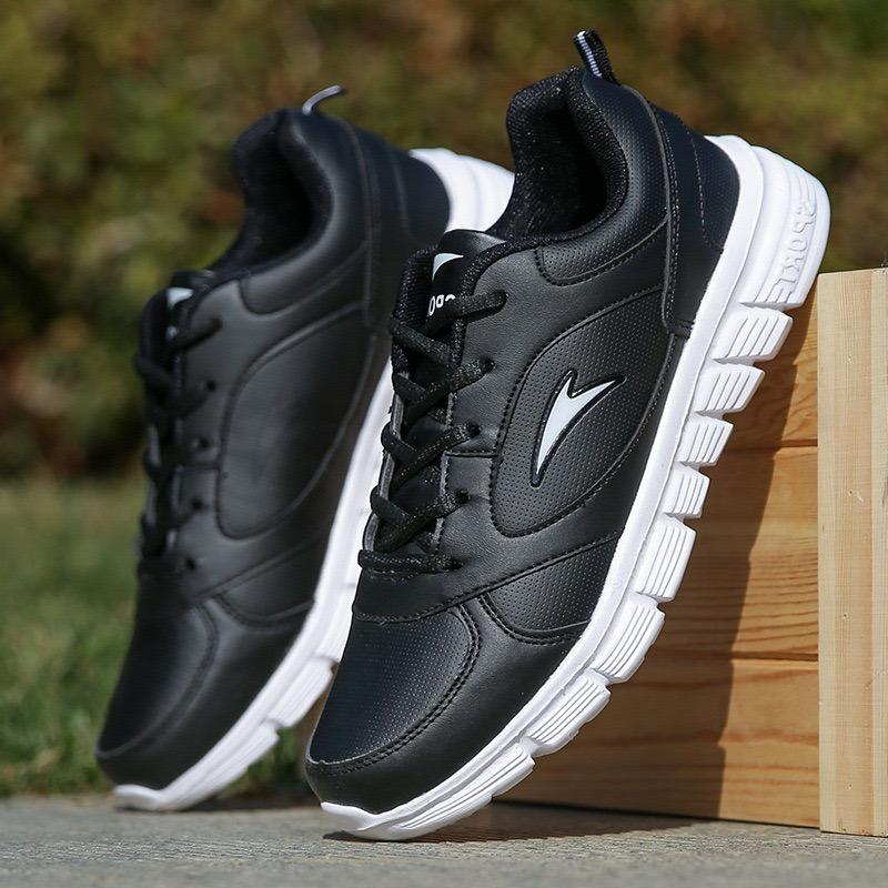 Frühling und Herbst Leder Oberfläche Sneakers wasserdichte Freizeitschuhe weiße Laufschuhe Student modische Schuhe weiße Sneakers Unisex Schuhe Tennis