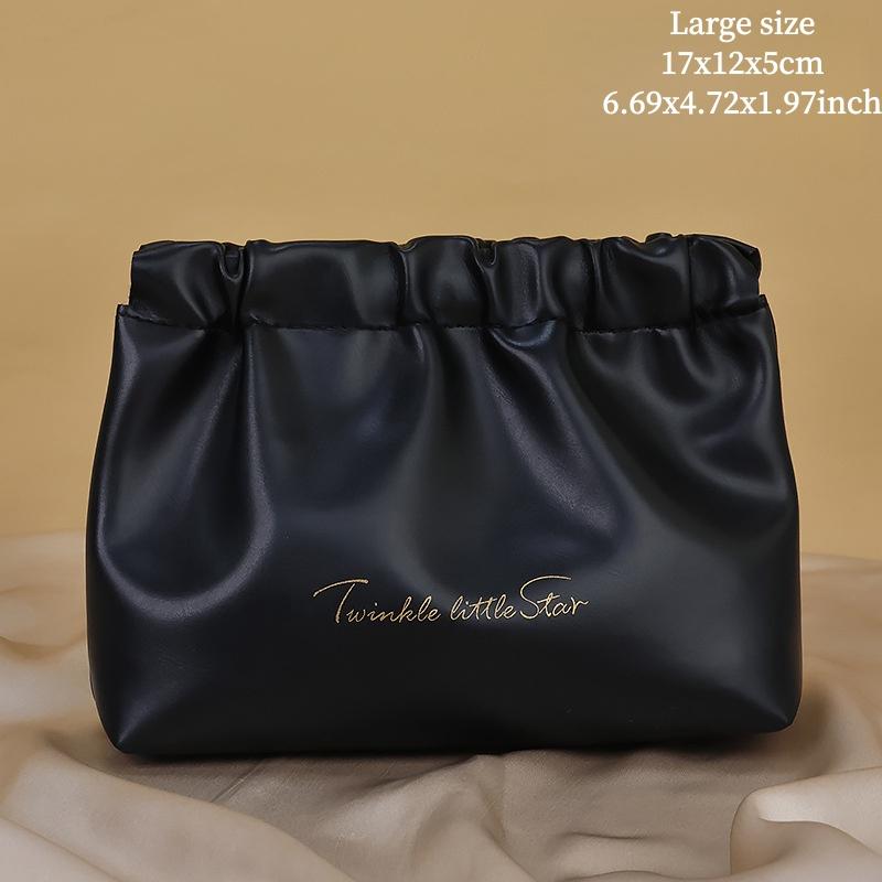 Automatic Closing Mini Storage Bag Travel Portable PU Leather Lipstick Makeup Cable Coins Keys Jewelry Earphone Storage Organizer