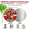 Vintage Campari Soda Metal Tin Sign Round Wall Decor Aluminum Foil Engraving Retro Art Poster