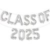KatchOn, Shiny Silver Class of 2025 Balloons - 16 Inch | Grad Balloon for Graduation Decorations 2025 | Grad Class of 2025 Banner, Silver Graduation