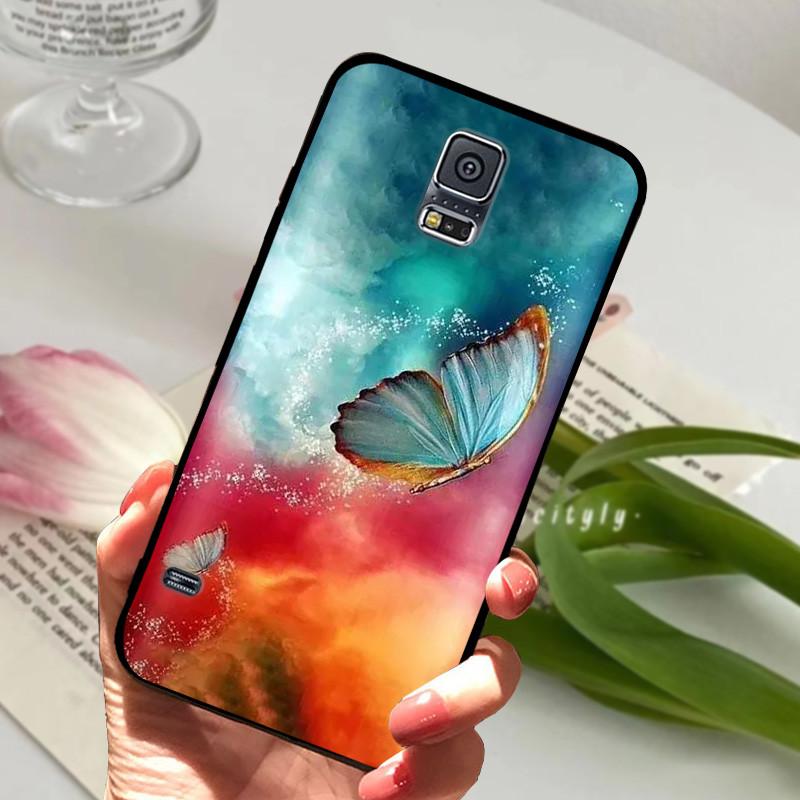Für Samsung Galaxy S5 Hülle S 5 I9600 SM-G900F Niedliche Bemalte Silikon-Rückabdeckung Für Samsung S5 Hüllen G9006V Schutzhülle