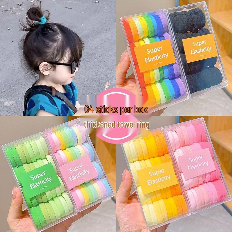 Large, high-elasticity hair ties for girls: gentle on hair, perfect for high ponytails, durable and ideal for students.