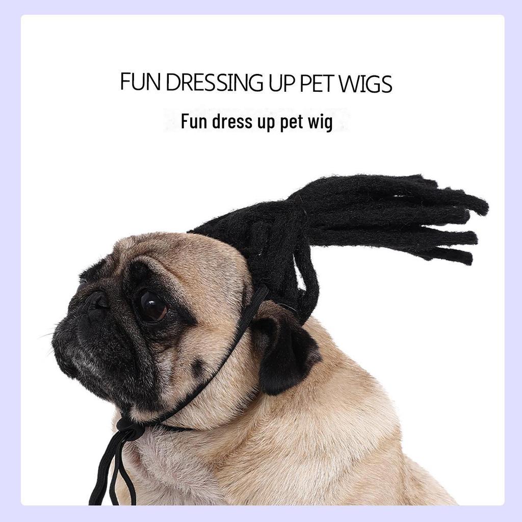 Pet Halloween & Christmas Wigs: Funny Dreadlock Accessories for Cats & Dogs