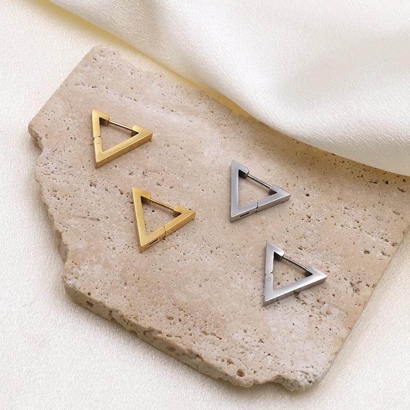 Small Fresh Student Girls Earrings Simple And Fashionable Non-Fading Titanium Steel Jewelry