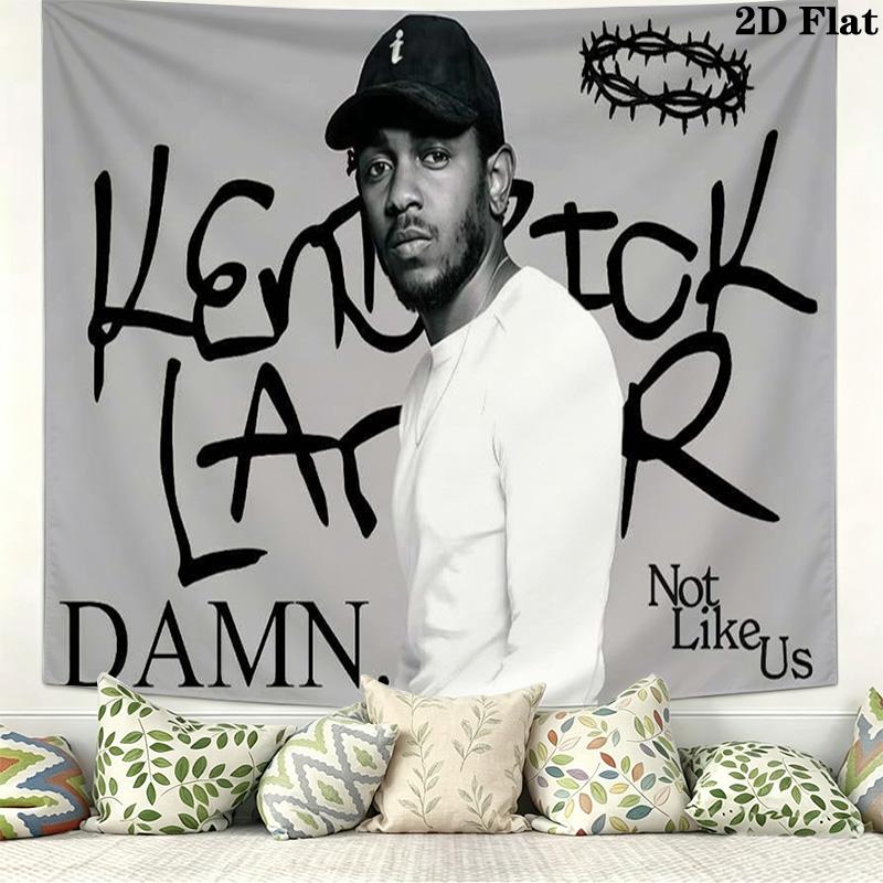 Kendrick Lamar Wall Tapestry Aesthetic Wall Hanging Printed Fabric Blanket Decorative Tapestries for Bedroom Living Room Home Decor