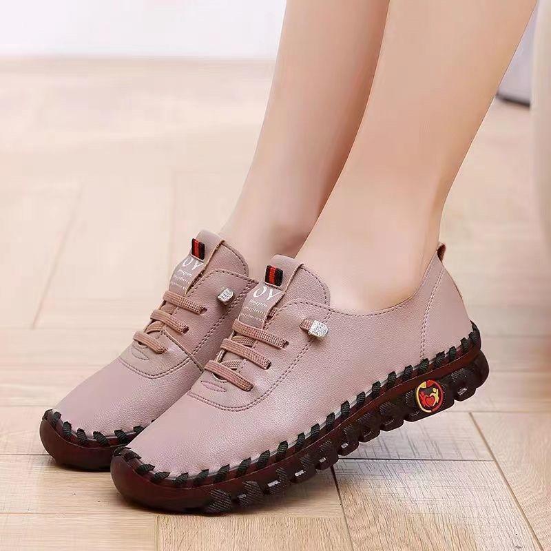 New soft-soled leather women's square dance casual single shoes leather soft-soled middle-aged and elderly dance shoes