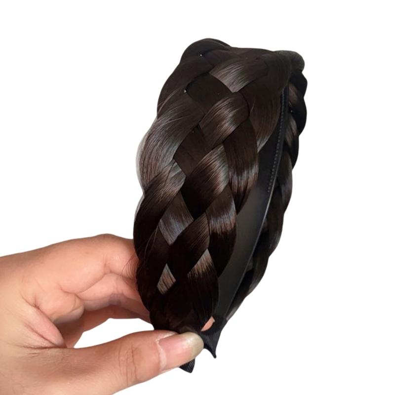 

Hair Braided Hairband Hairpiece Braid Hairband Wigs Invisible Braided Hair Hoop Braids Wigs For Styling
