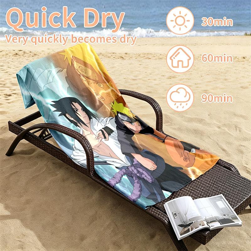 Naruto Beach towels also serve as bath towels summer essential a musthave for the outdoors the beach and the pool