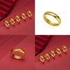 Elegant Unisex Gold Plated Ring For Couples Adjustable Open Band With Geometric Style