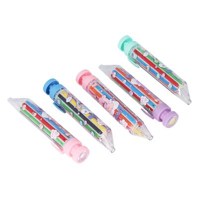 5 Pcs 8 Color Press Crayons Safe Bright Colors Simple Operation Refill Replaceable Colored Crayons for Children