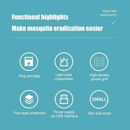 Mini USB Electric Fly Swatter 3000V Portable Travel Lightweight Indoor Outdoor Gnats Trap UV Lamp Automatic Fly Zapper Racket