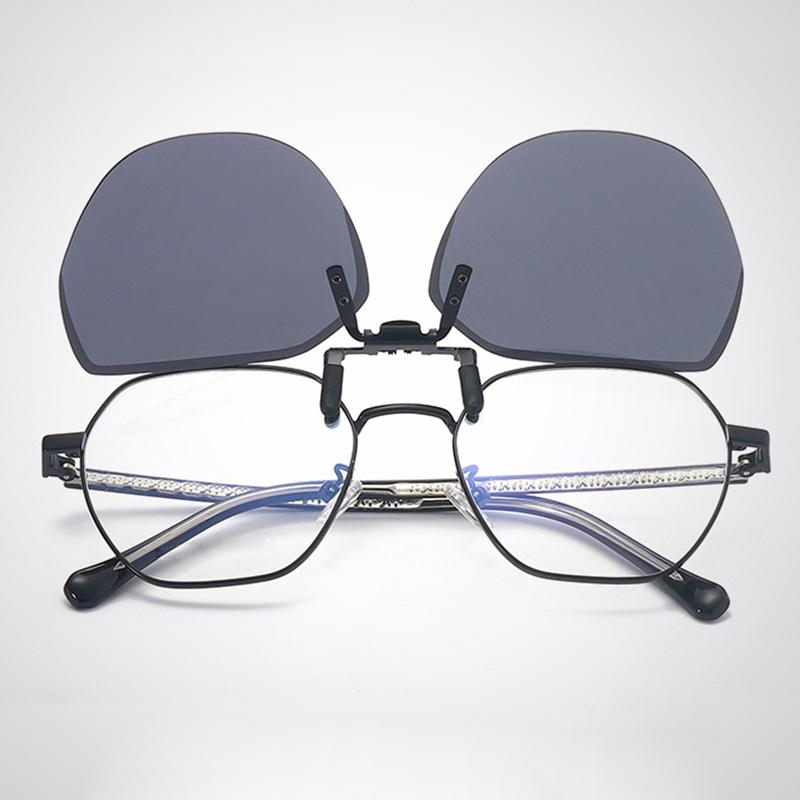 Non-polarized Men Driving Clip on Sunglasses Women Square Night Vision Yellow Glasses with Clips Unisex