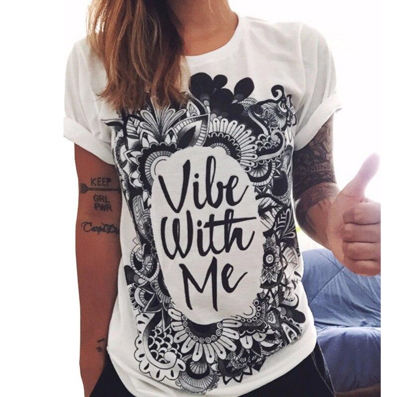 Women Summer T Shirt Trend  Print Retro Fashion Short Sleeve Tees Casual   Printed  Tops