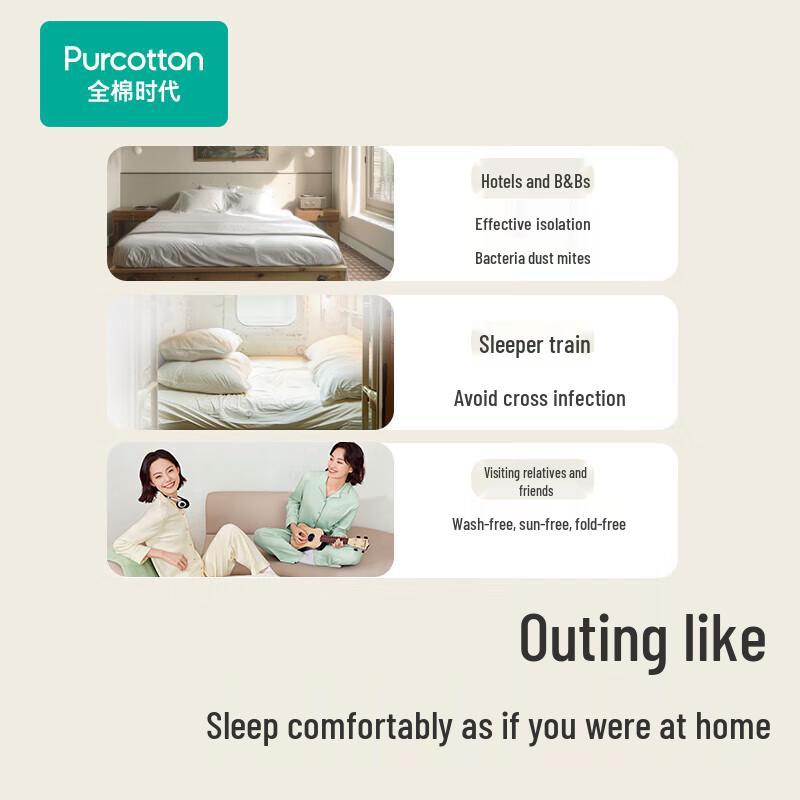 PurCotton Disposable Travel Sleeping Bag