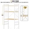UTIMIU Refrigerator Rack, Over-the-Trash Can Rack, 60cm Wide x 40cm Deep x 180cm High, Adjustable Shelf Height, Fits Small Refrigerators, 45kg Weight
