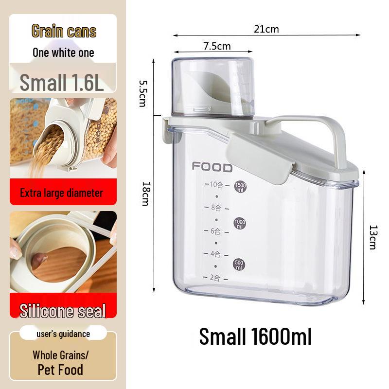 Airtight Cereal and Grain Storage Canister with Lid
