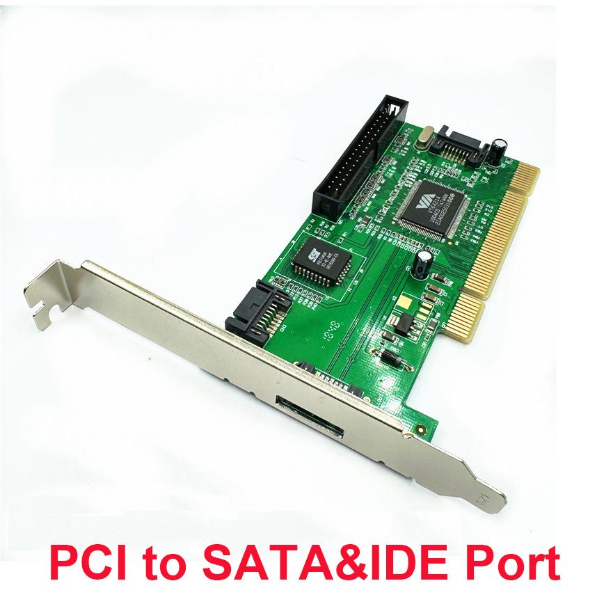 VIA6421 PCI to SATA PATA Hard Disk Converter Adapter PCI to IDE Extend Card for Desktop PC RAID Dual Channel ATA Array Card