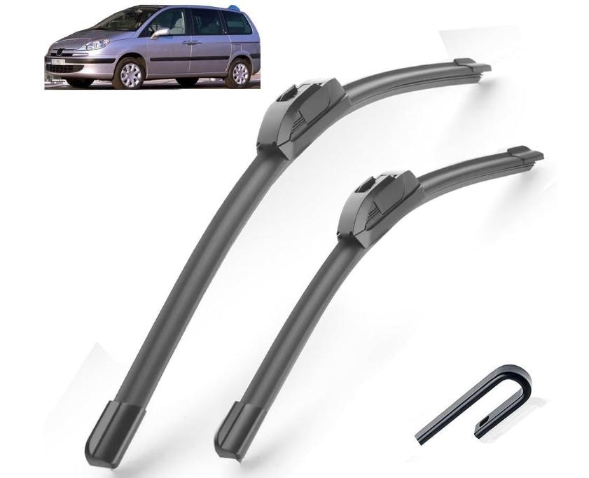 

Front Windshield Wiper Blades 26 + 26 for Peugeot 807 (2002-2010) Applies to Peugeot 807 (2002-2010) 26 + 26