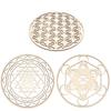 A96I-12Pcs/Set Sacred Geomtry Wall Art Set Wooden Wall Art, Sacred Geometry Art, Sculpture, Wall Decorations For Home Decor
