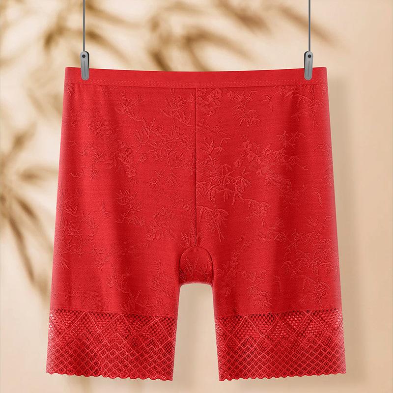 Culotte d'été pour femme grande taille, ajourée en dentelle, anti-reflet, taille haute
