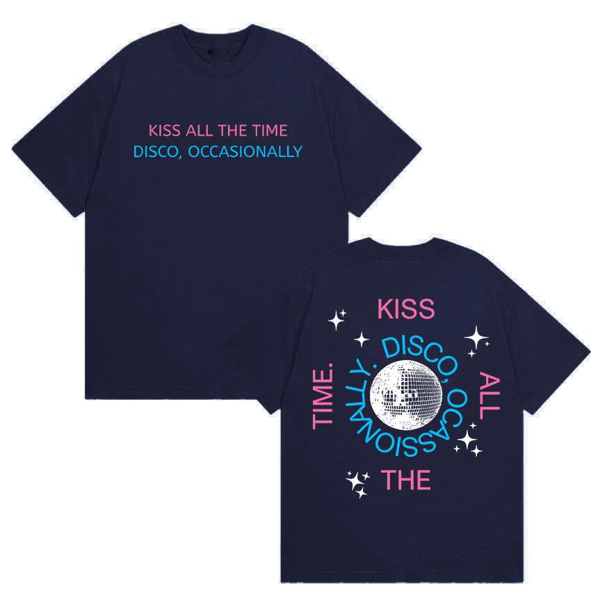 Harry Styles Kiss All The Time Disco Occasionally 2026 T Shirt Unisex Women Fashion Harajuku High Quality Cotton Tshirt Streetwear