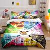 Charming Evolutionary Companions Tapestry Bedding sets Duvet covers Pillowcases(1* Duvet Cover 2* Pillowcases without duvet insert)