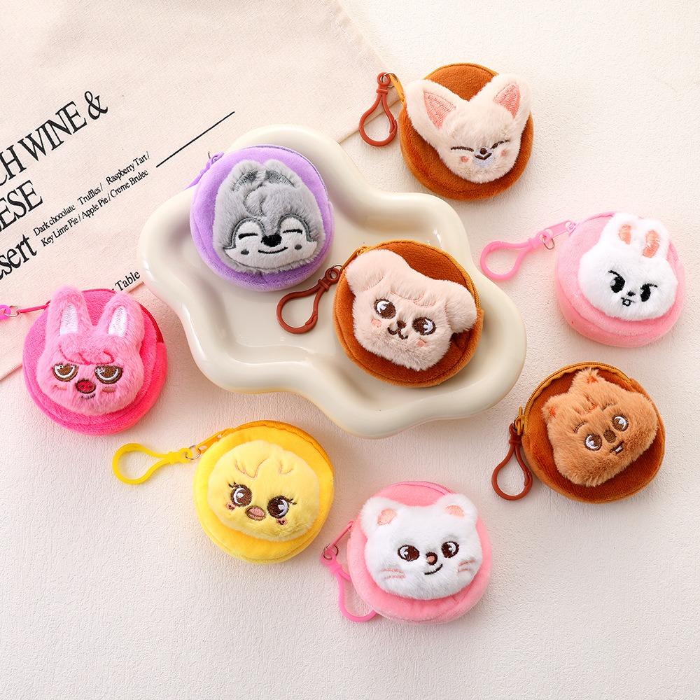 Stray Kids Headphone Bag, Skzoo Cute Cartoon Animal Plush Coin Wallet, Hanging Accessories, Key Storage Card Bag.