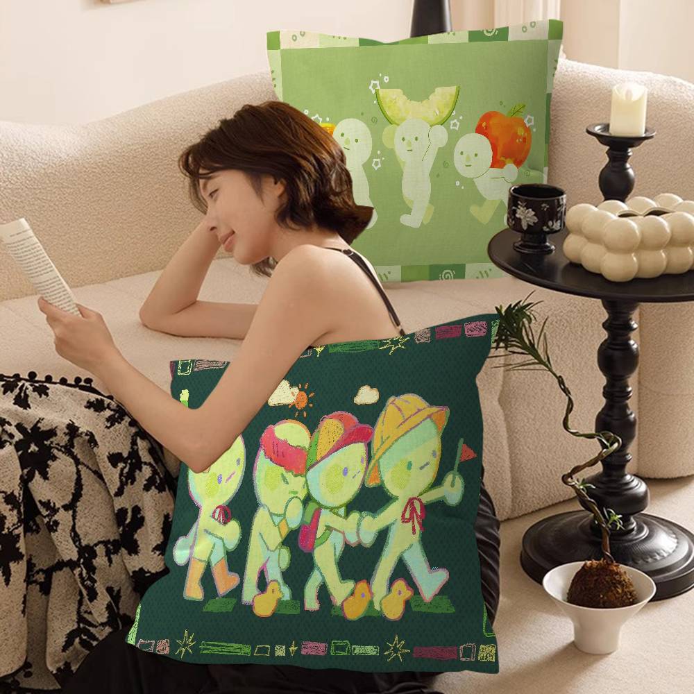 Cartoon Smiski Cushion Cover Pillowcase Upholstery Sofa Throw Pillow Home Decor Pillowcas