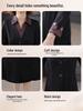 2026 Stylish Patchwork Lapel Dress for Middle-Aged & Elderly Women - Slimming Midi for Spring & Autumn