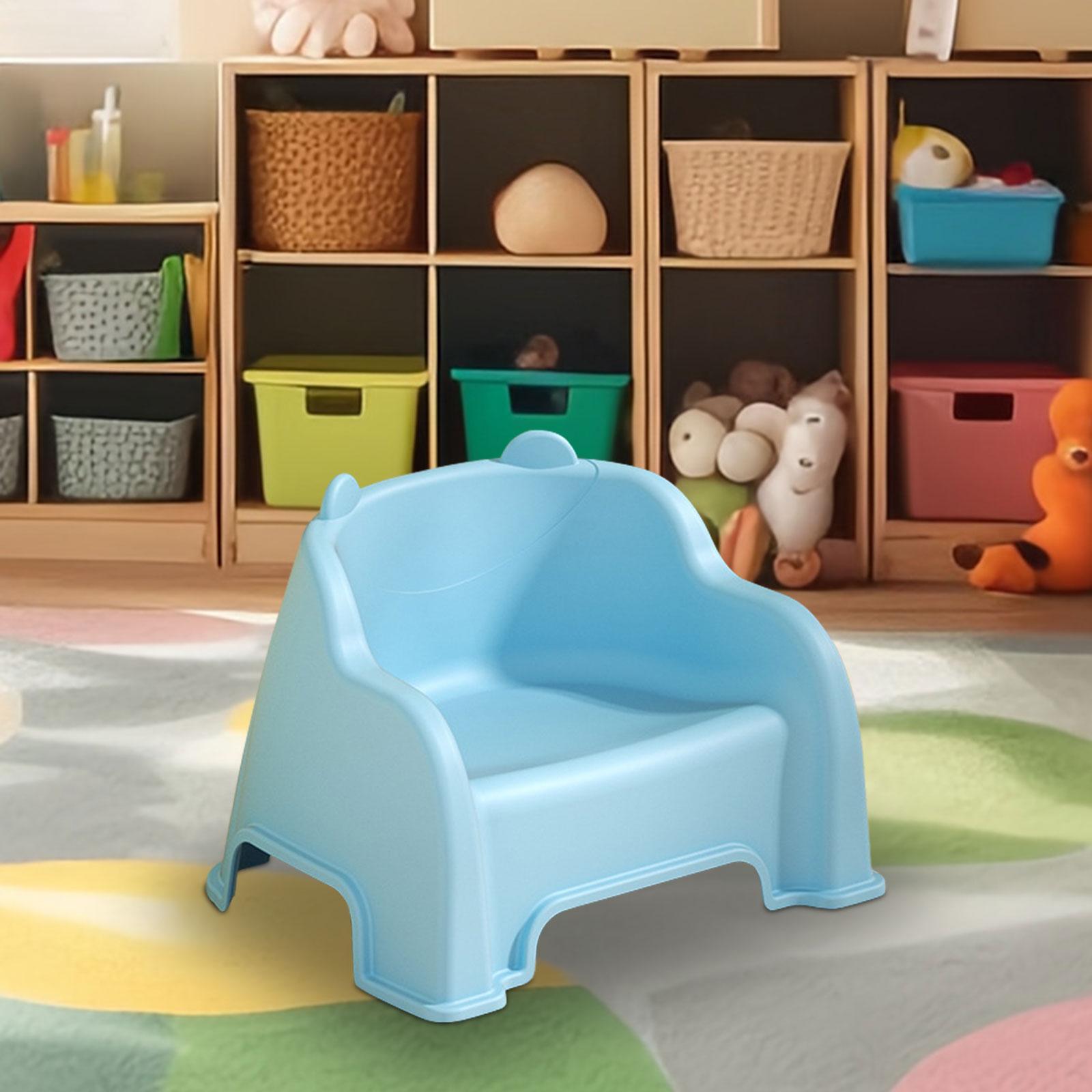 

Маленький табурет со спинкой, табурет для переобувания, детский табурет для ванной комнаты, прикроватный столик синий
