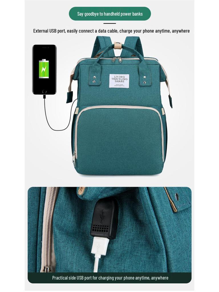 Multipurpose Lightweight Baby Bed and Mommy Travel Bag with Large Capacity and Breast Milk Storage