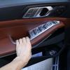 ABS Chrome/Carbon Fiber Car Window Lift Button Frame Trim Accessories For BMW X5 G05 X7 G07 2019-2026  Left Hand Drive