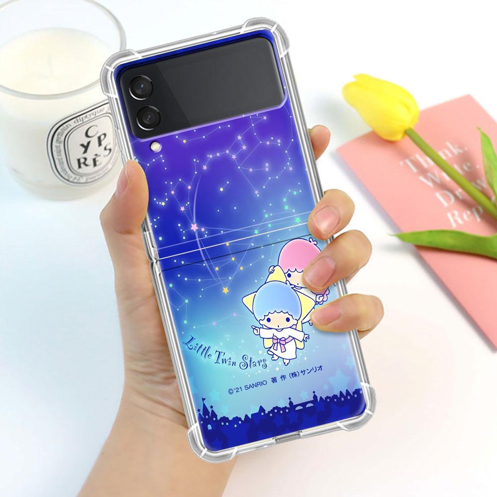 Luxury Case For Samsung Galaxy Z Flip 3 4 5G Funda Z Flip3 Clear PC Hard Shockproof Back Phone Coque Shell LittleTwinStars Cute