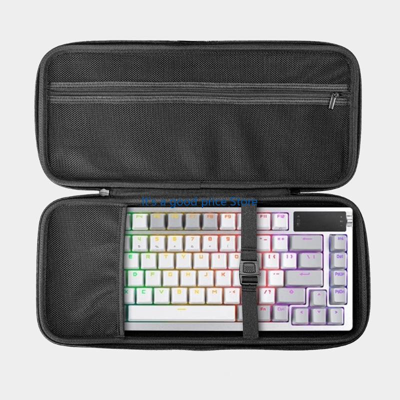EVA Keyboard Case Durability For 84 Keyboards With Ergonomic Handle And Zippered Meshed Pocket For Accessories