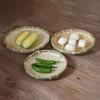 Handmade Bamboo Sieve Wicker Weaving Round Fruit Bread Basket Plates Snack Food Bread Picnic Vegetable Dishes Rattan Basket