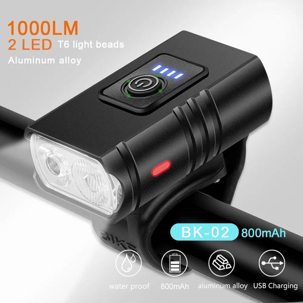 

Велосипедный фонарь T6 LED Передний USB Перезаряжаемый 6 режимов MTB Горный велосипедный фонарь 1000LM Велосипедная фара Фонарик Велоспорт белый
