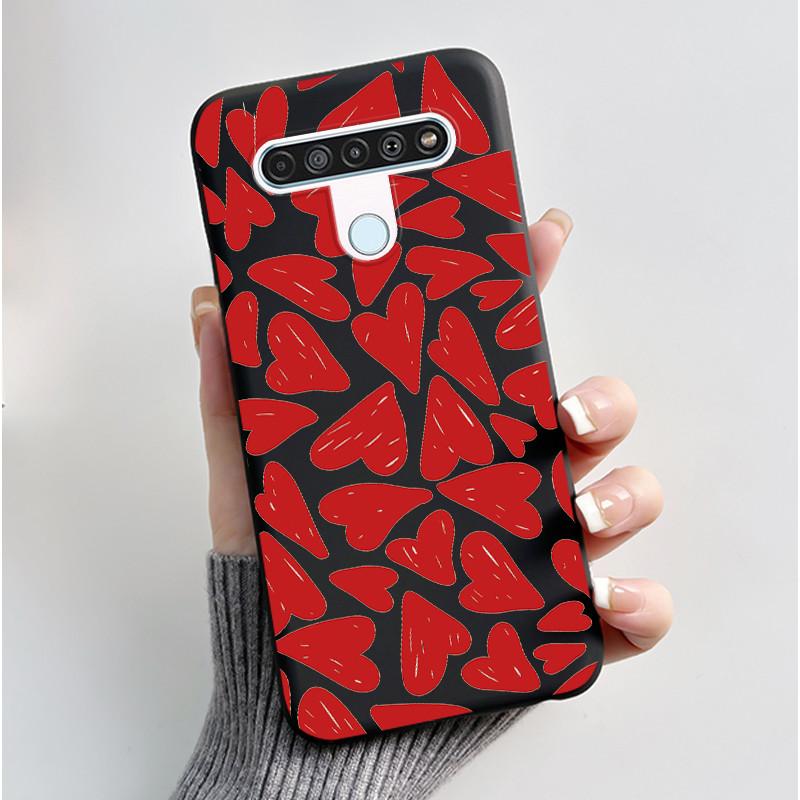 Luxury Cute Cool Boys Girls Case For LG K61 Q61 Q70 Phone Case Black Matte Soft Silicone Back Cover Protective TPU Bumper Shell