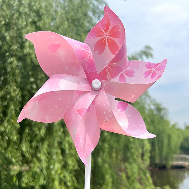 Rotating Colorful Flower Windmill Kids Pinwheels Toy Outdoor Toys Party Diy Bulk Garden Decor