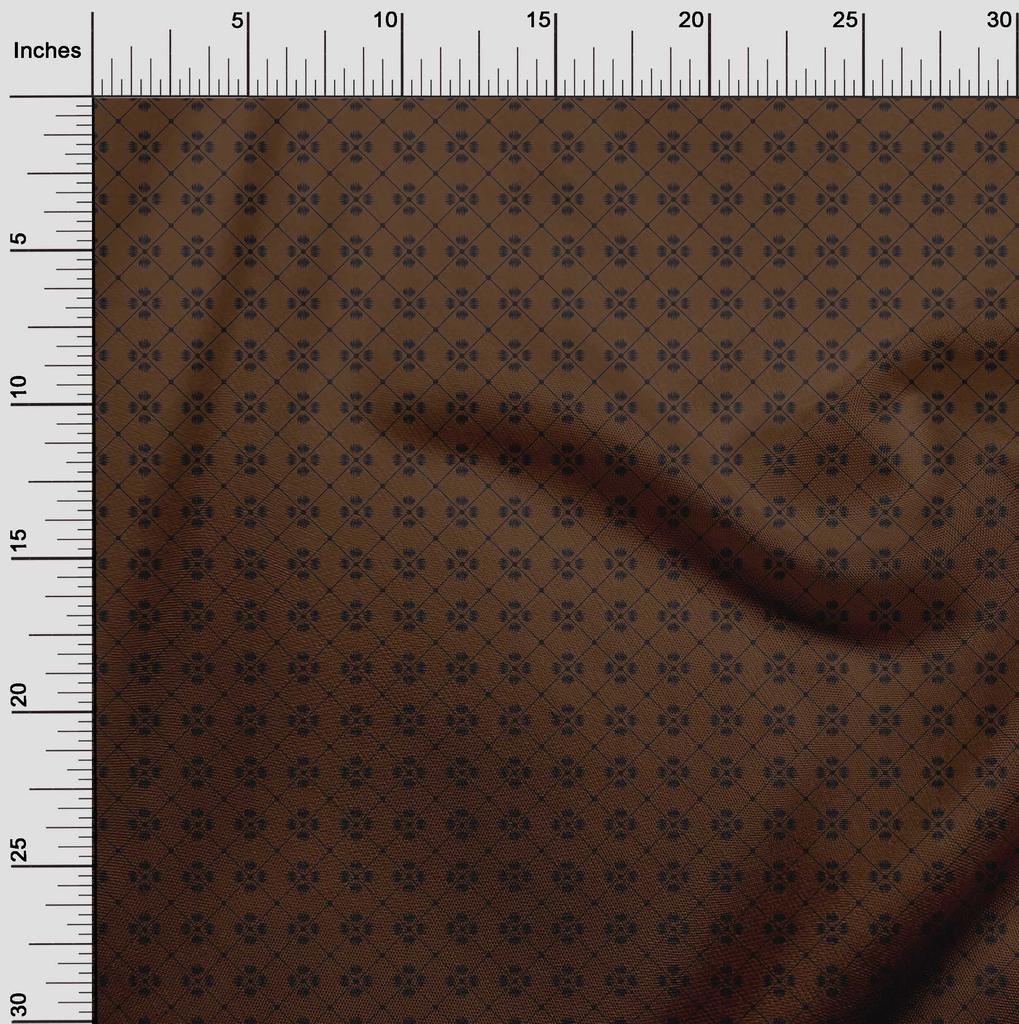 oneOone Cotton Flex Fabric Geometric Ikat Print Sewing Fabric BTY 40 Inch