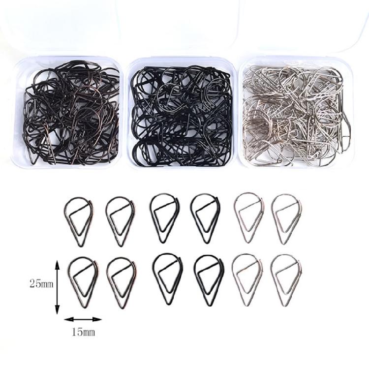 50 Pcs Teardrop Paper Clips Bookmarks Holders Creative Paperclip Metal Decorative Paper Clips for Office School Home