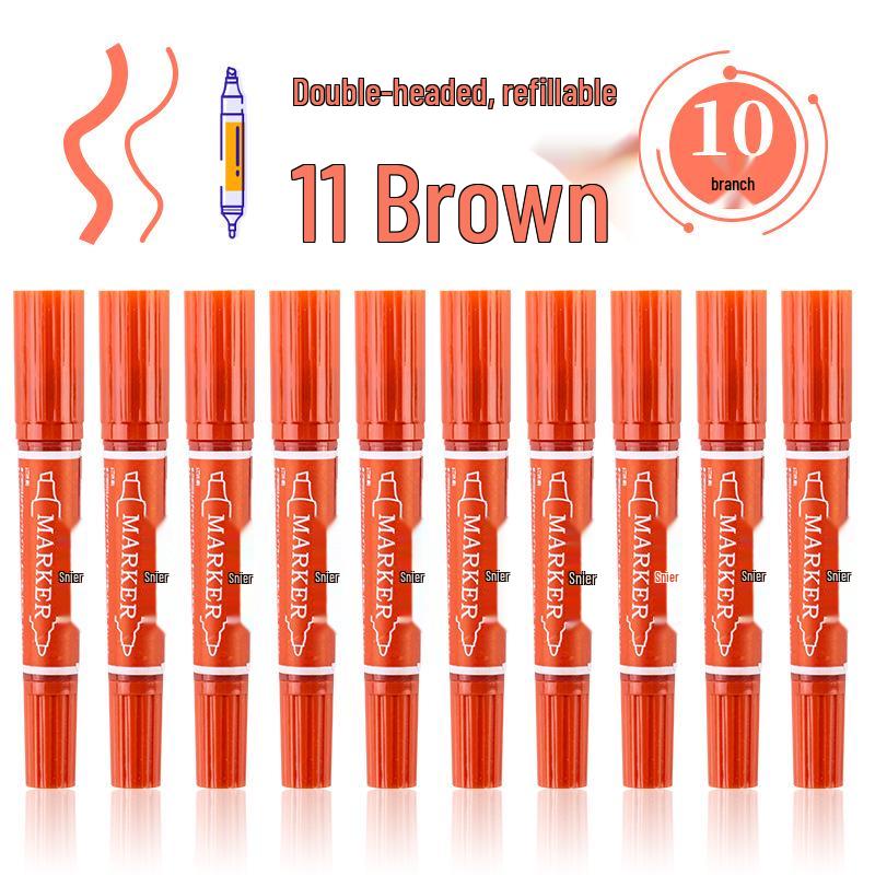 Snell 40-Color Double-Ended Oil-Based Marker Set for Children's Art and Professional Painting